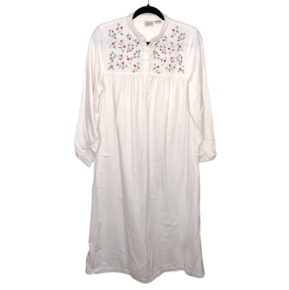 L.L. Bean Prairie Maxi Flannel Nightgown 
Size S